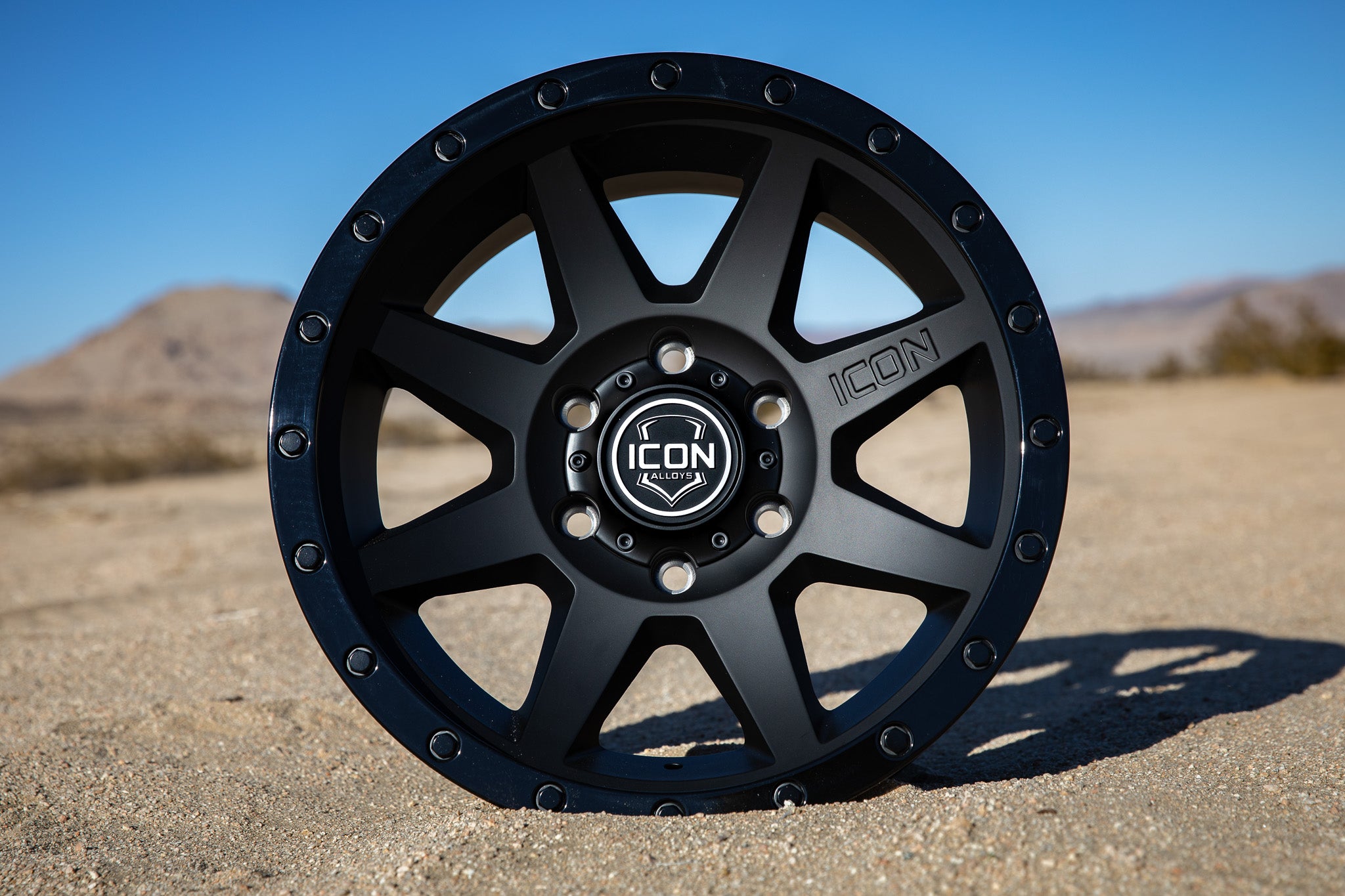 Rebound 17 X 8.5 / 5 X 150 25MM Offset 5.75 Inch Back Space Double Black, ICON Alloys