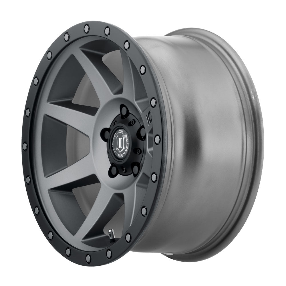 Rebound 17 X 8.5 / 5 X 4.5 / 0MM / 4.75 Inch Back Space Titanium, ICON Alloys