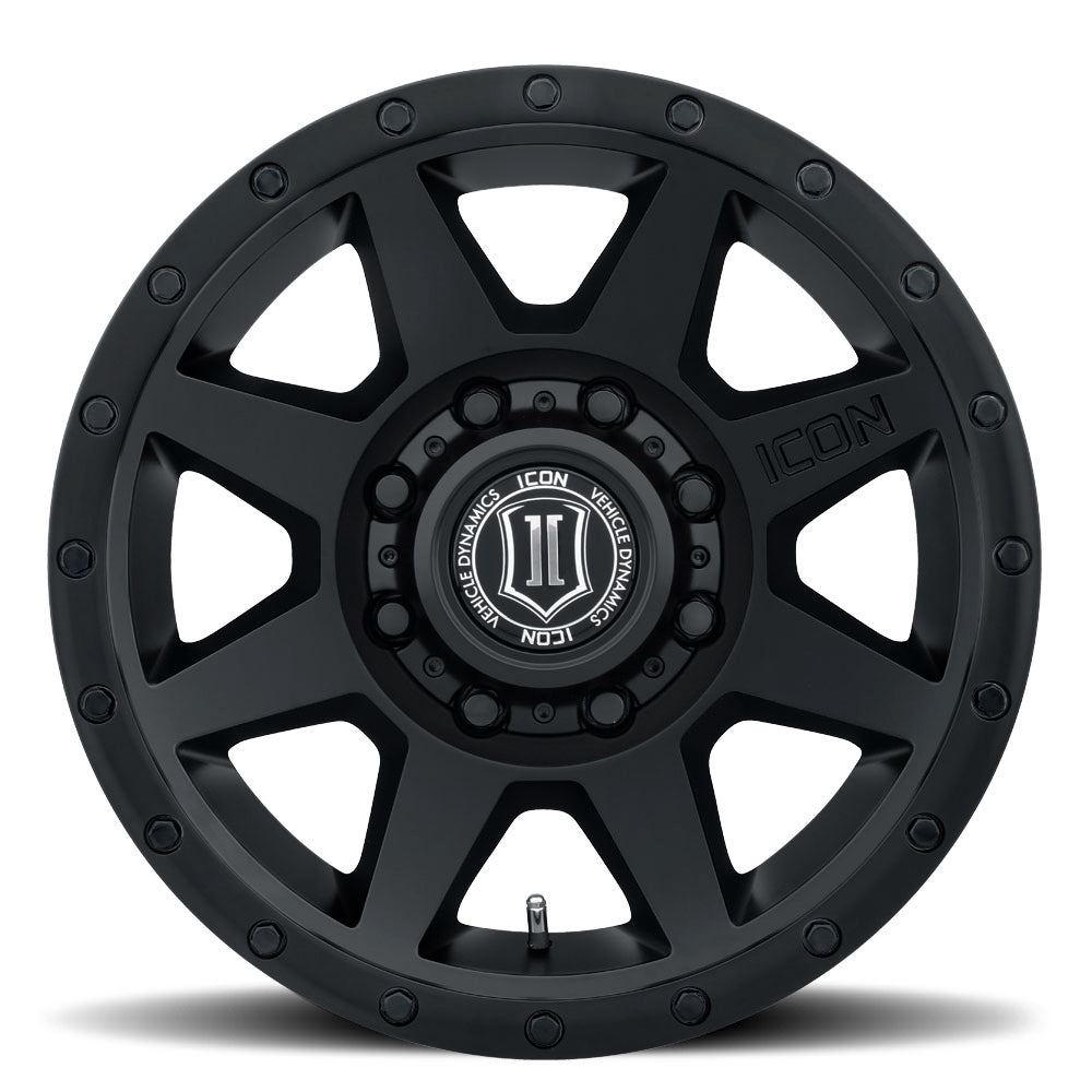 Rebound HD 17 X 8.5 / 8 X 170 6MM Offset 5 Inch Backspace Double Black, ICON Alloys