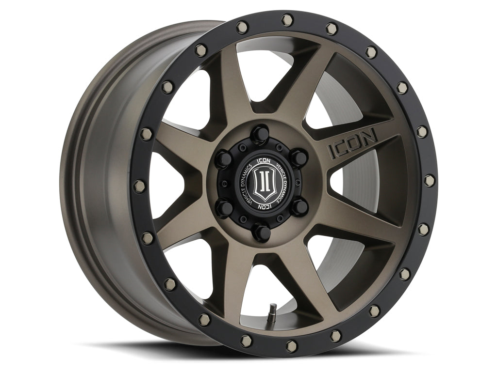 Rebound 17 X 8.5 / 6 X 5.5 / 0MM / 4.75 Inch Back Space Bronze, ICON Alloys