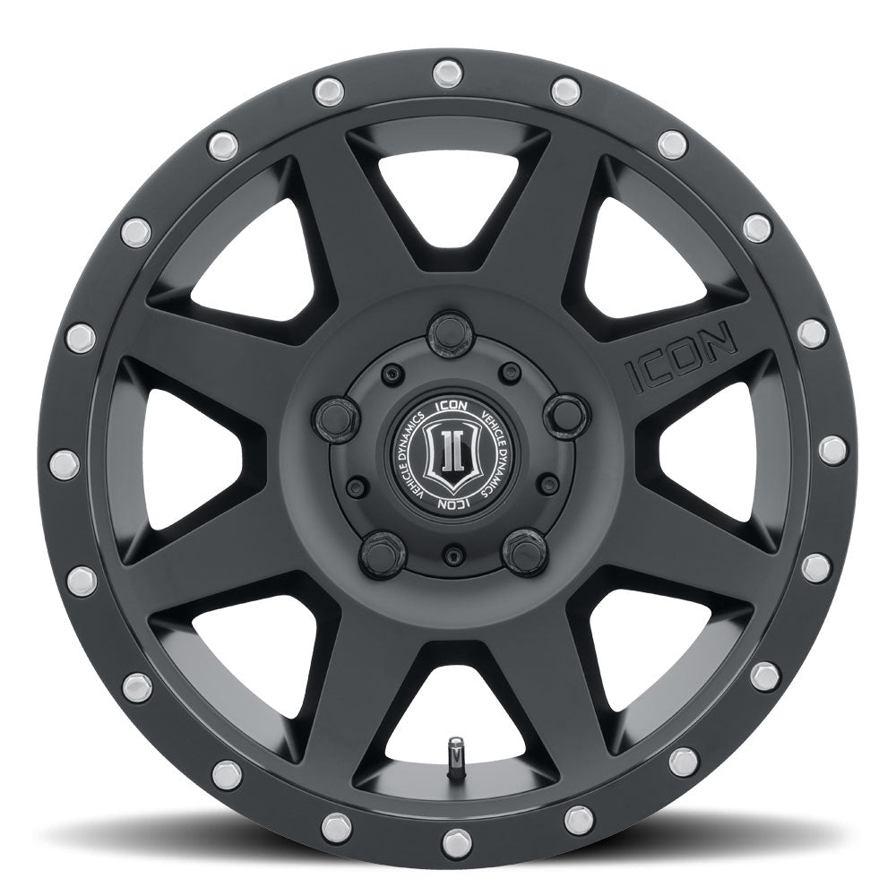 Rebound 18 X 9 / 5 X 150 / 25MM / 6 Inch Back Space Satin Black, ICON Alloys