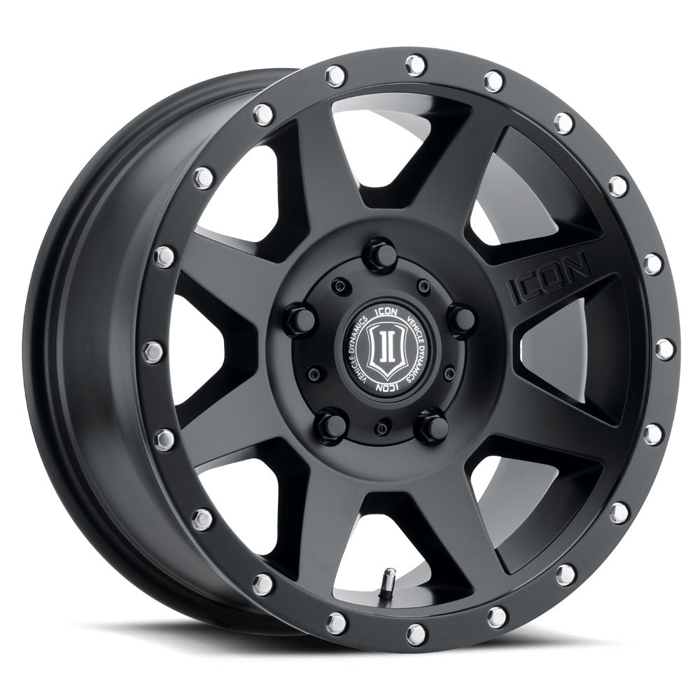 Rebound 18 X 9 / 5 X 150 / 25MM / 6 Inch Back Space Satin Black, ICON Alloys