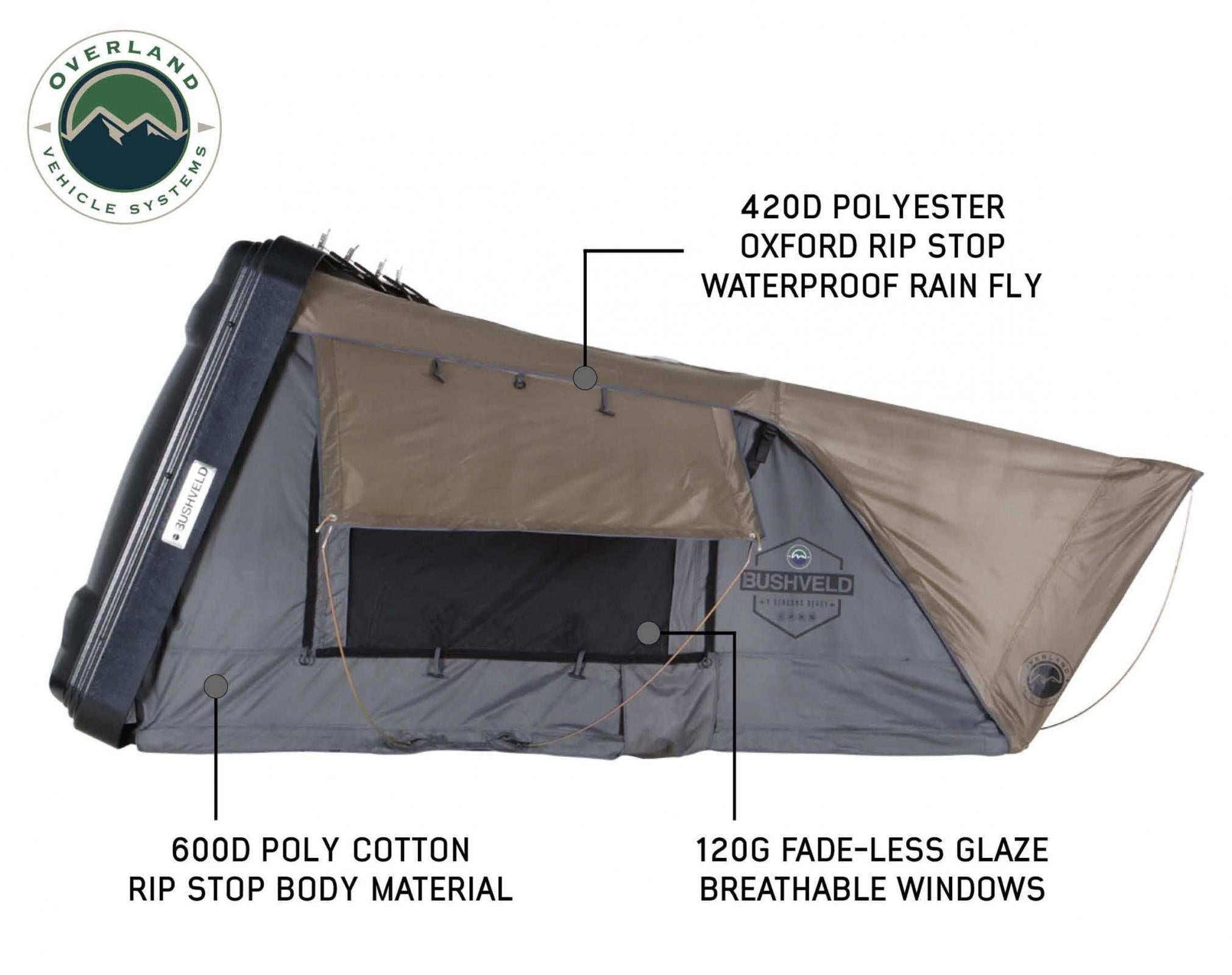 Best Hard Shell Rooftop Tent 18189901 Bushveld II Overland Vehicle Systems