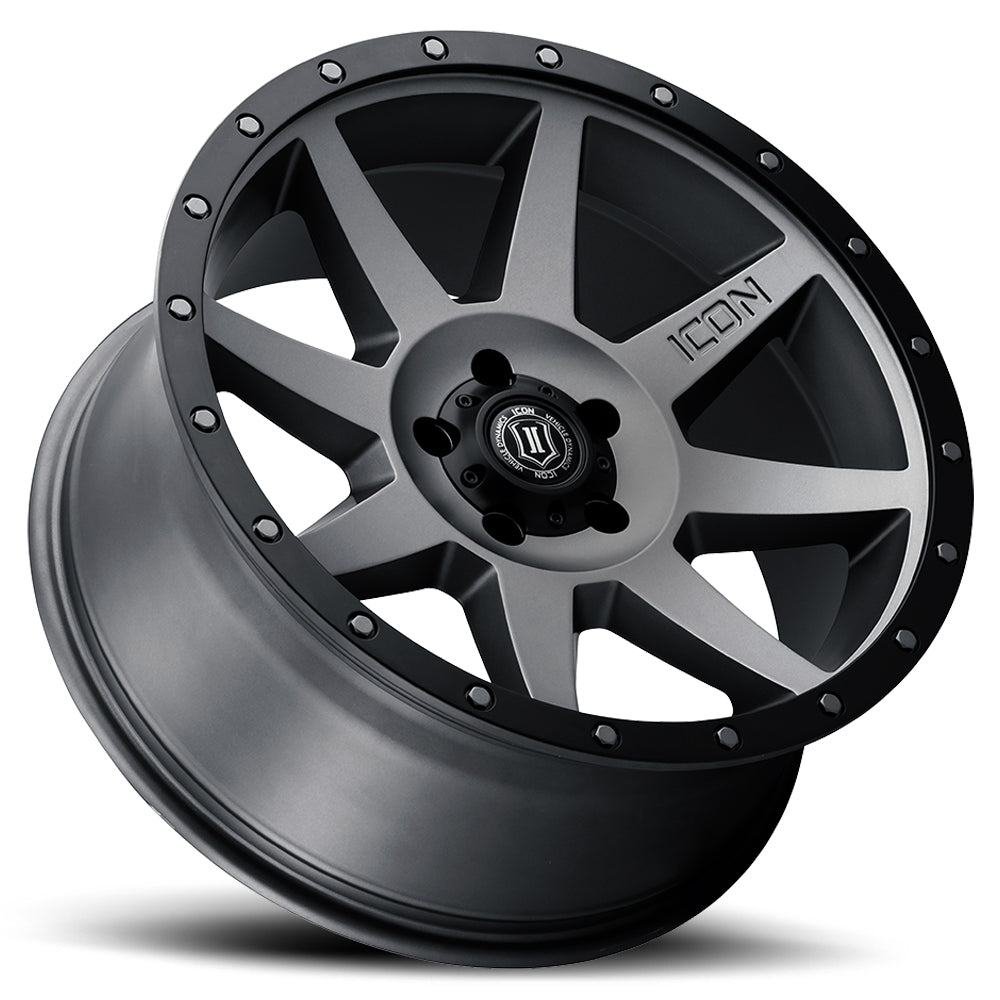 Rebound 20 X 9 / 5X150 / 16MM / 5.625 Inch Back Space Titanium, ICON Alloys