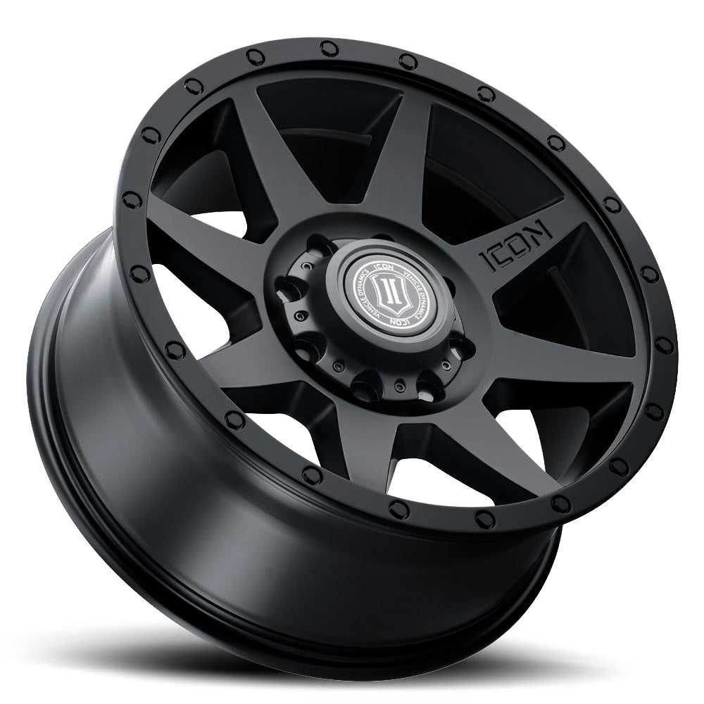Rebound 20 X 9 / 8 X 170 6MM Offset 5.25 Inch Backspace Double Black, ICON Alloys