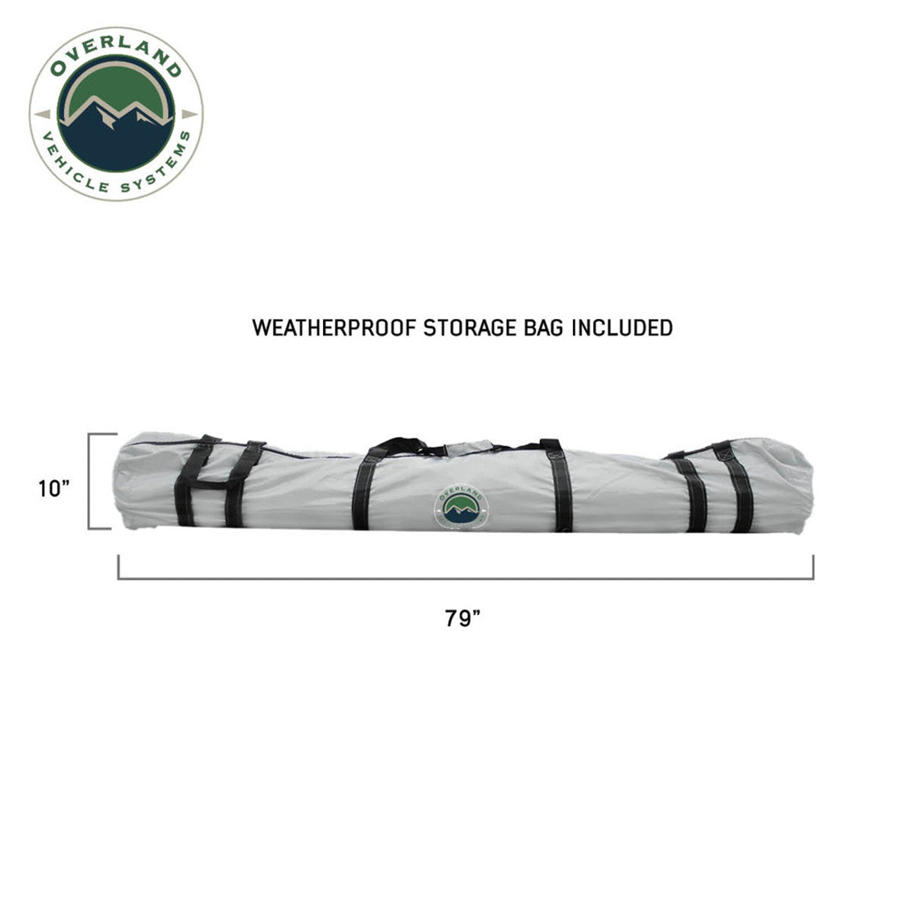 LD P.S.T. - Portable Safari Ground Tent Large, Grey Body and Grey Trim Overland Vehicle Systems