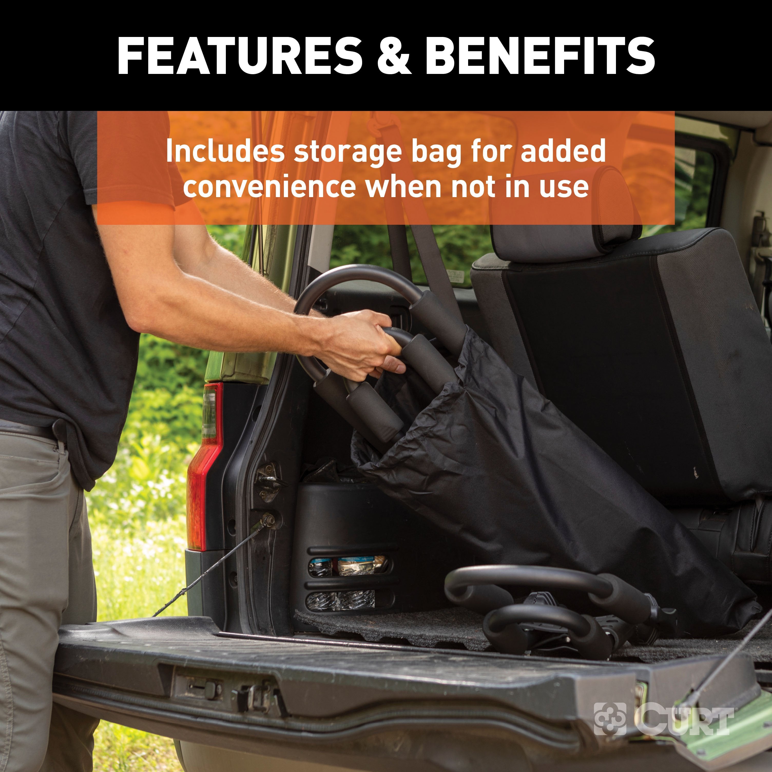 CURT Fully Adjustable Aluminum Universal Kayak Roof Rack Carrier, 2-Pack Model 18320