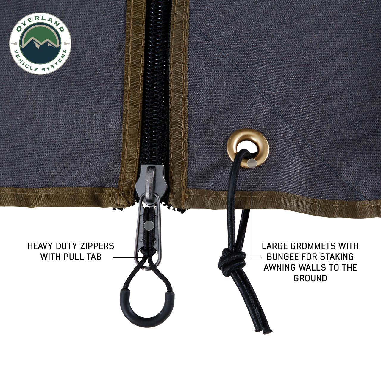 Nomadic 270 LTE Awning Passenger Side Walls 3 and 4 Overland Vehicle Systems