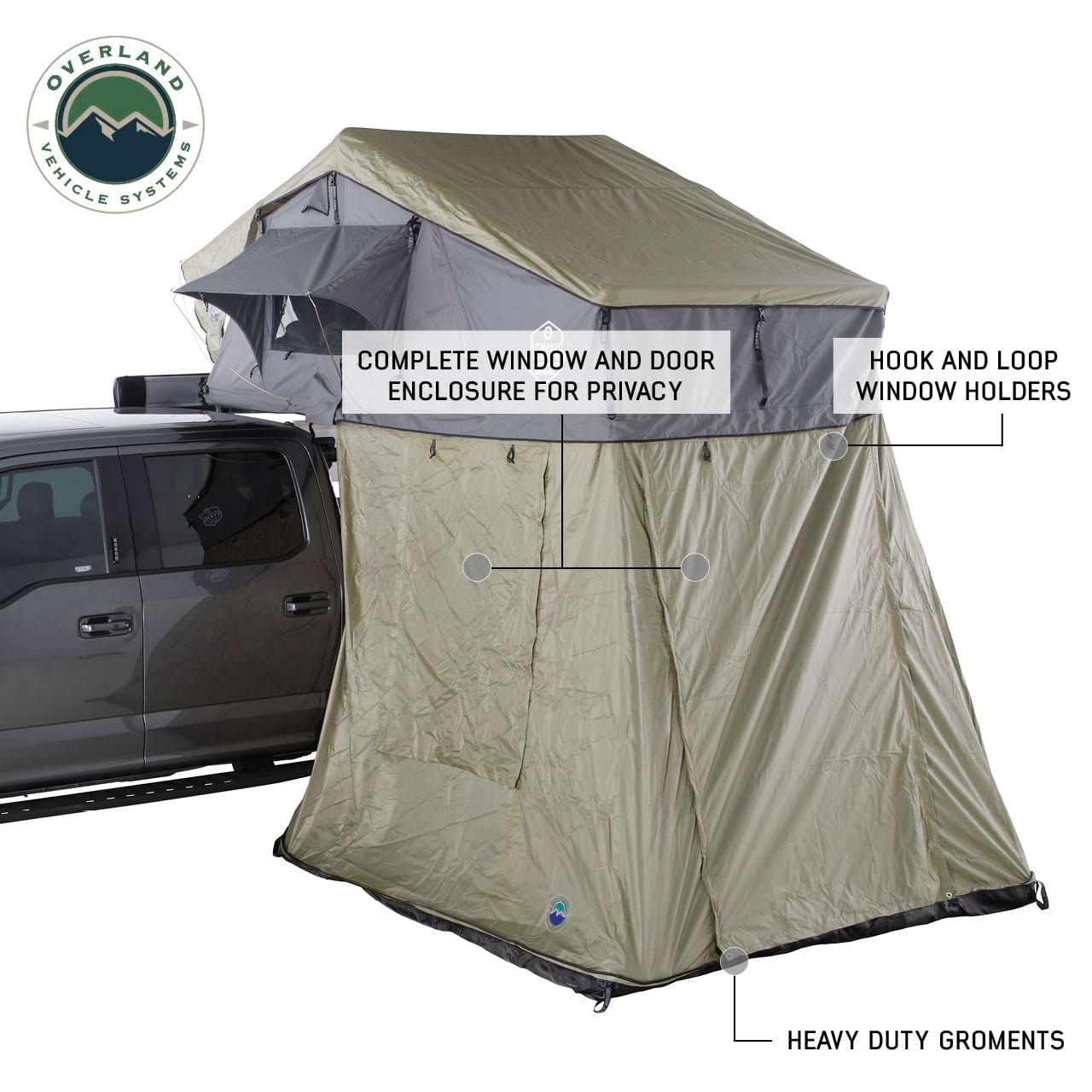 Nomadic 2 Roof Top Tent Annex Room Overland Vehicle Systems Overland Vehicle Systems