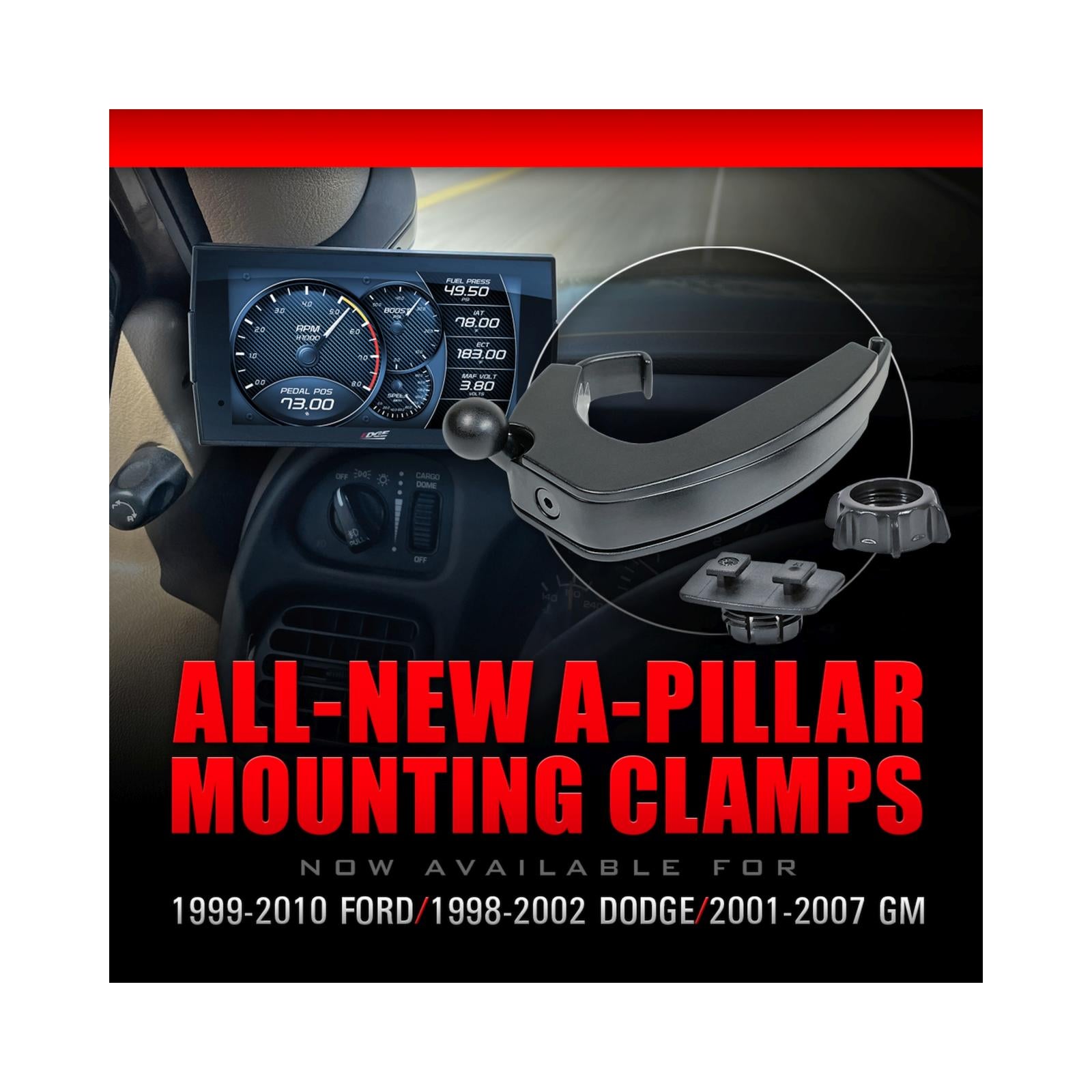 A-Pillar Display Mount 2008-2010 Ford F-250/F-350 Super Duty Edge Products