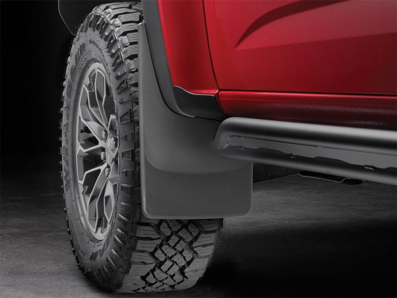 WeatherTech 2017+ Chevrolet Colorado No Drill Mudflaps - Black (ZR2 Model Only)