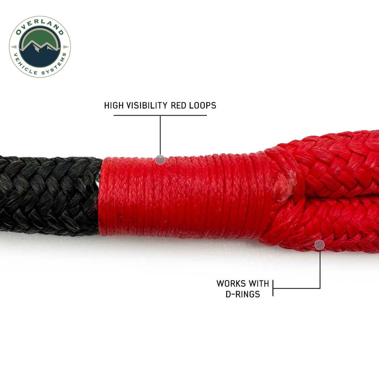 Brute Kinetic Recovery Rope 5/8 Inch x 20 Foot With Storage Bag Overland Vehicle Systems