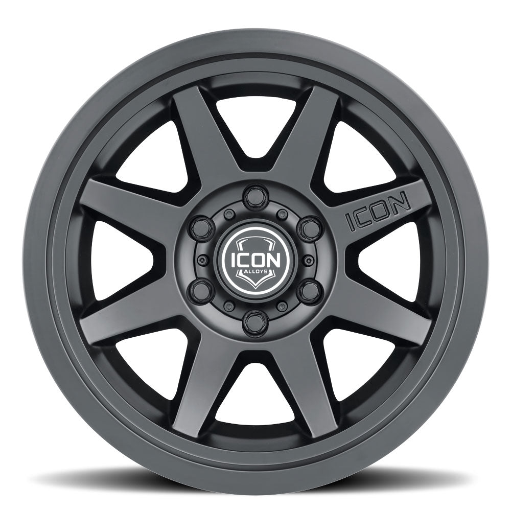 Rebound Six 17 X 8.5 / 6 X 135 / 6MM / 5 Inch Back Space Satin Black, ICON Alloys