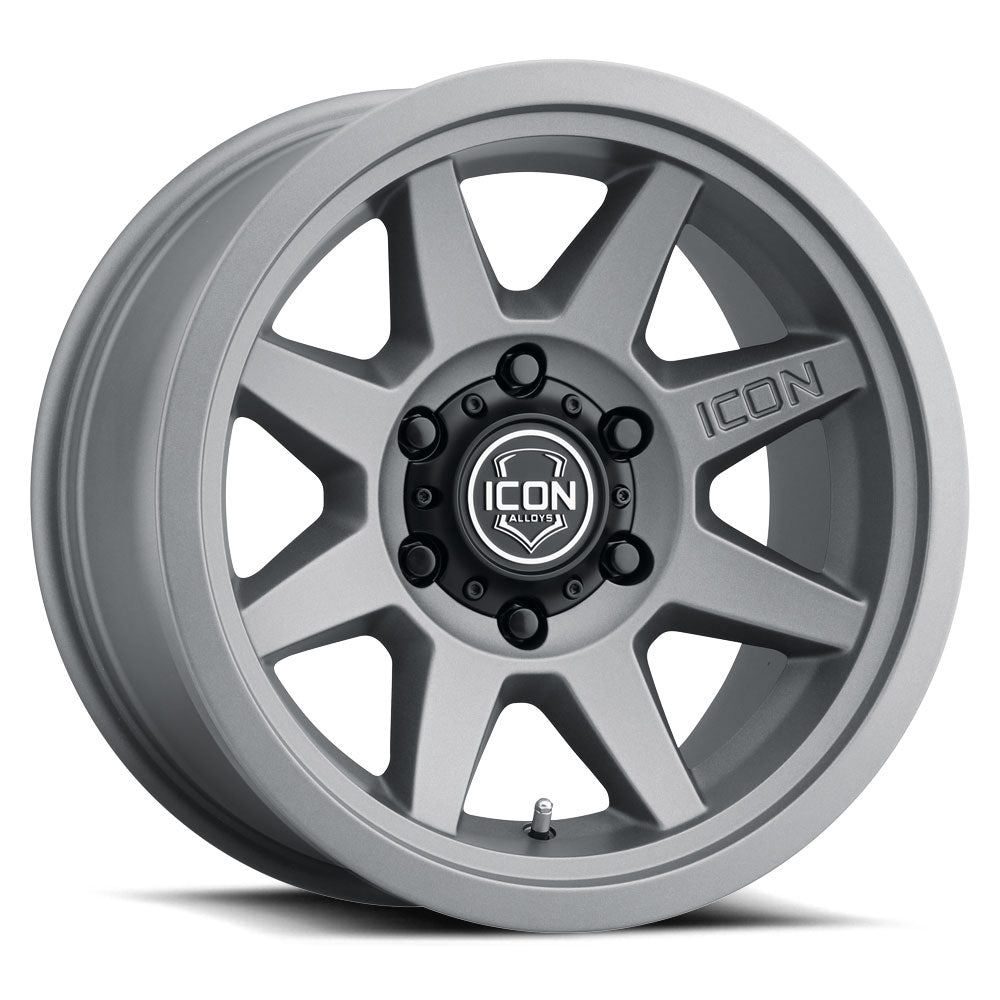 Rebound Six 17 X 8.5 / 5 X 5 / -6MM / 4.5 Inch Back Space Charcoal, ICON Alloys