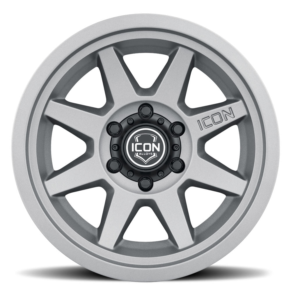 Rebound Six 17 X 8.5 / 5 X 5 / -6MM / 4.5 Inch Back Space Charcoal, ICON Alloys