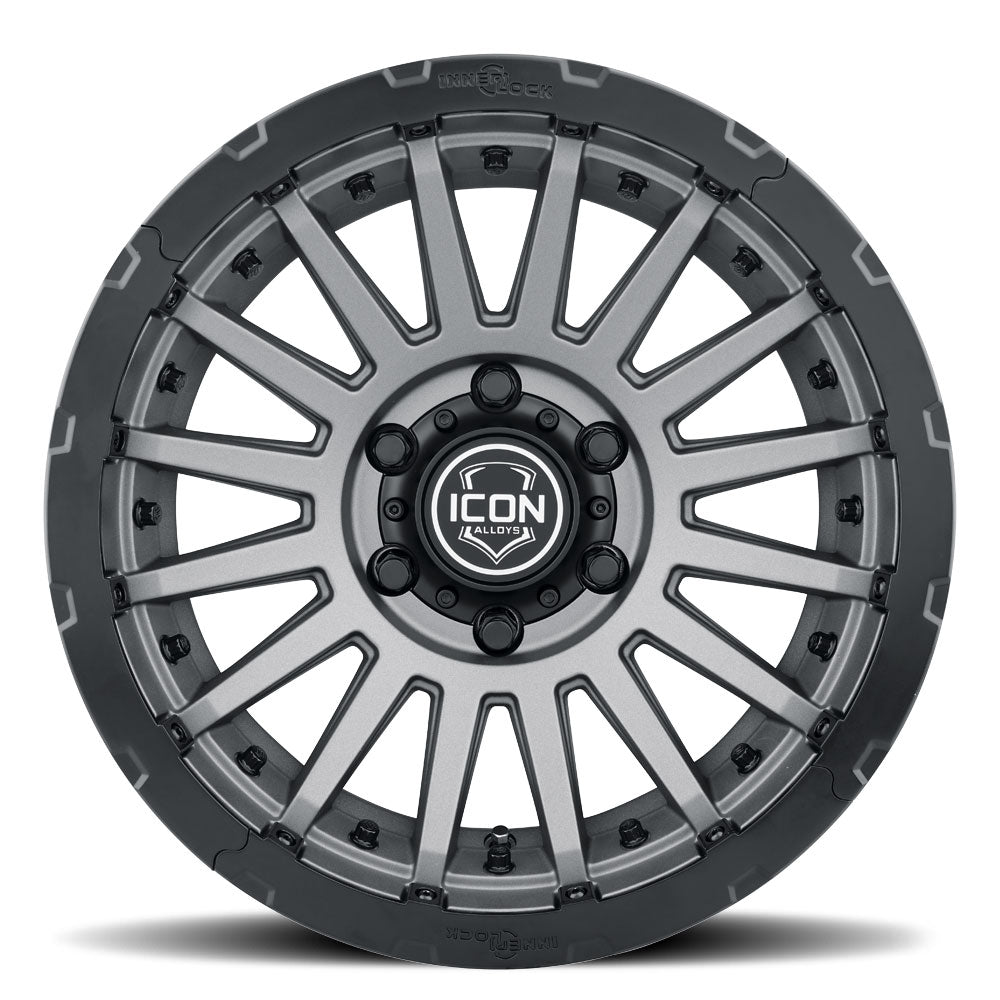 17 Inch Recon Pro Halo Rock Ring Kit Black, ICON Alloys