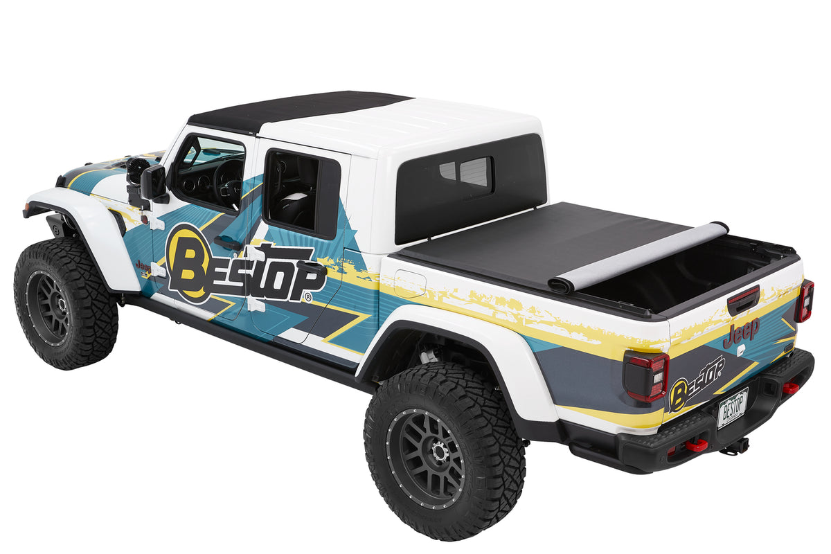 EZ-Roll Soft Tonneau '20-26 Gladiator For 5 ft. bed Premium Black Twill Bestop