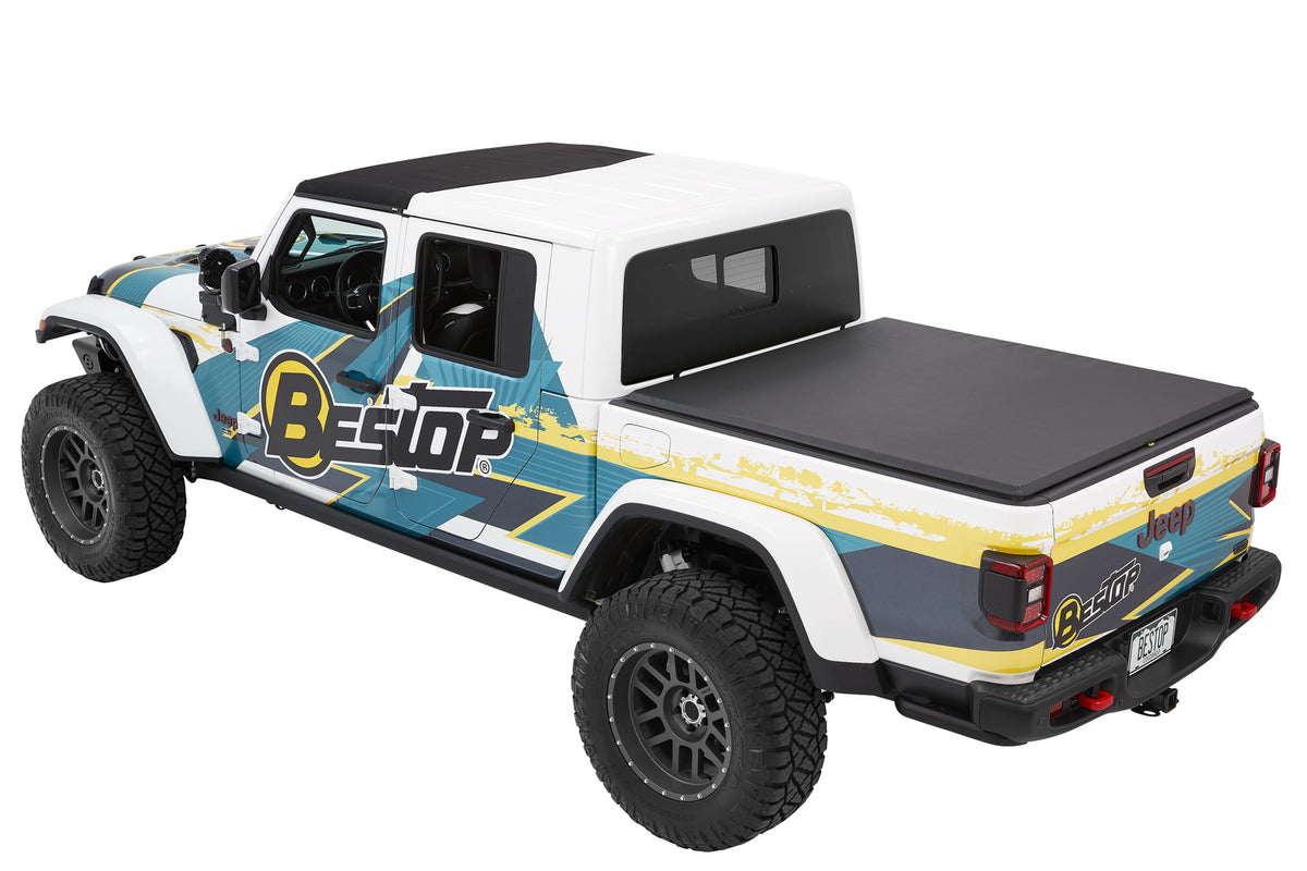 EZ-Roll Soft Tonneau '20-26 Gladiator For 5 ft. bed Black Diamond Bestop