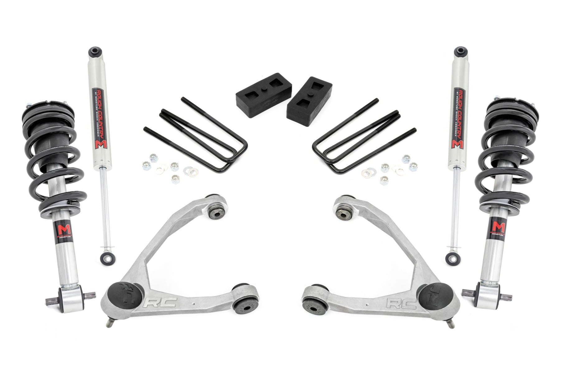 3.5 Inch Lift Kit Cast Steel M1 Strut - Silverado/Sierra 1500 (14-16) Rough Country