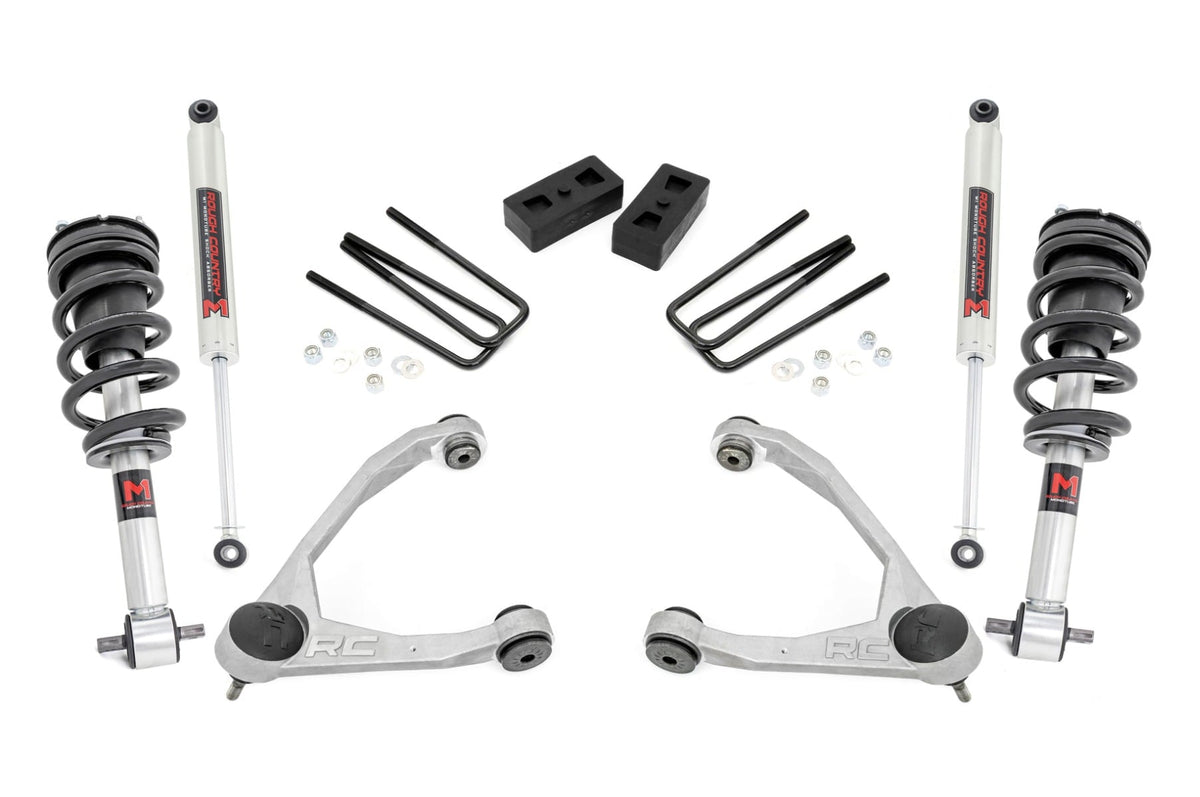 3.5 Inch Lift Kit Cast Steel M1 Strut - Silverado/Sierra 1500 (14-16) Rough Country