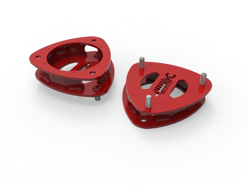aFe 18-23 Subaru Crosstrek CONTROL 1.5in Lift Kit featuring red lift spacers designed for enhanced offroad performance.