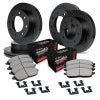 R1 12-22 Ford F-250 Super Duty Front & Rear Drill/Slot Black Rotors w/Off-Road/Tow Pads