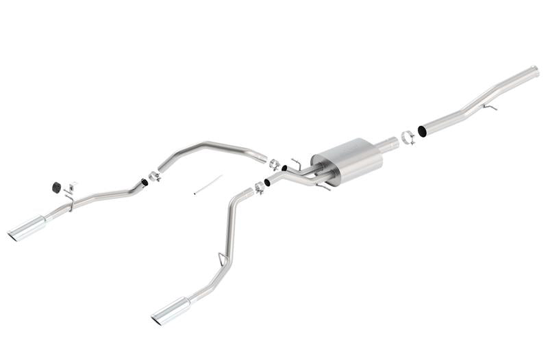 Borla 14 Silv/Sierra 1500 EC Std/CC Short 143.5in WB S-Type Single Split Rear Exit Cat-Back Exhaust