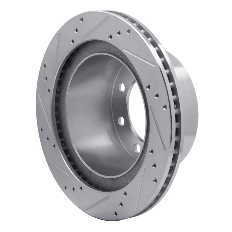 R1 03-08 Dodge Ram 4000 (Mexico) Rear Right Drilled & Slotted Silver Brake Rotor