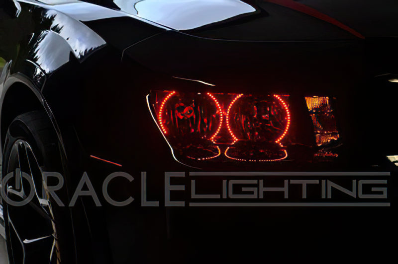 Oracle Chevrolet Camaro Non-RS 14-15 LED Dual Halo Kit Round Style - Red