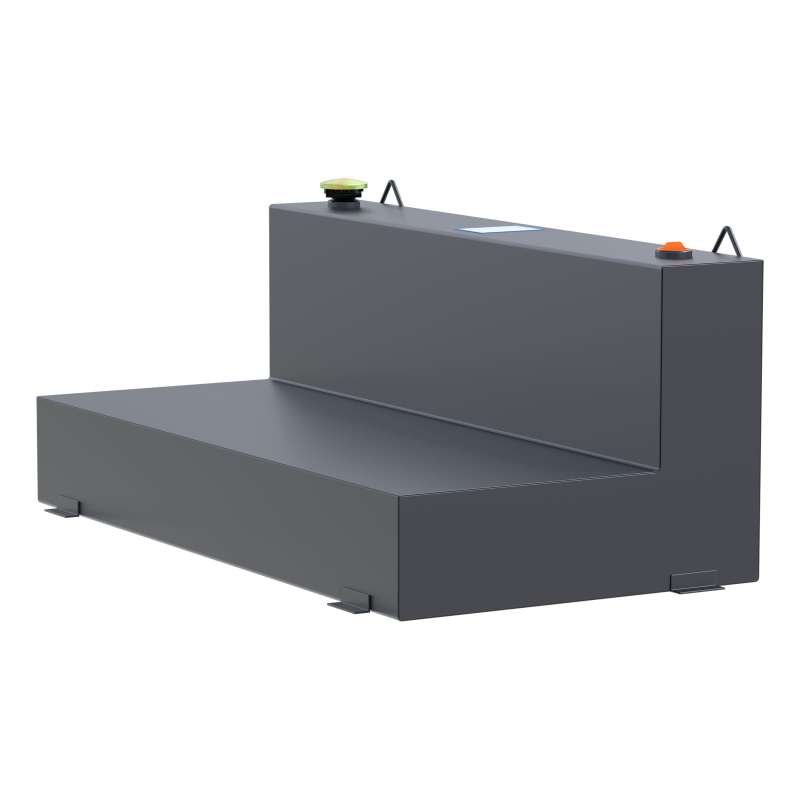 UWS Matte Black 100-Gallon L-Shape Steel Transfer Tank Model ST-100-L-MB