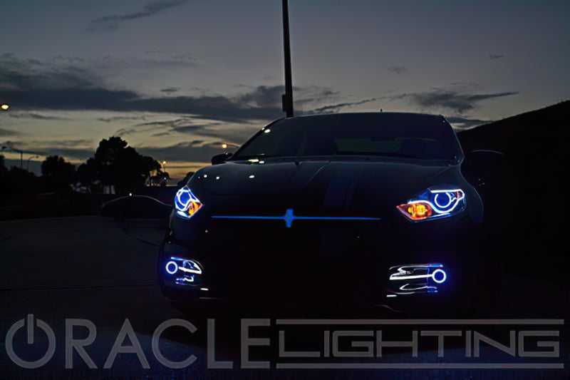 Oracle Dodge Dart 13-16 WP LED Projector Fog Halo Kit - White