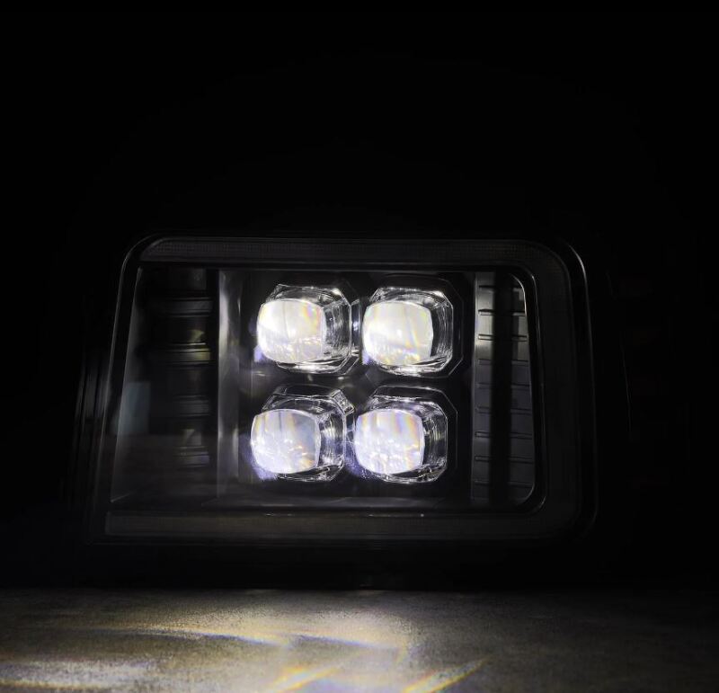 AlphaRex NOVA-Series LED projector headlight for 92-96 Ford F-Series/Bronco with sequential signal and daytime running lights.
