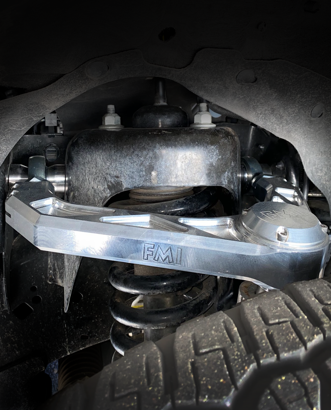 Billet upper control arm kit for 2015-2024 Ford F-150, showcasing stock length and durable aluminum construction.