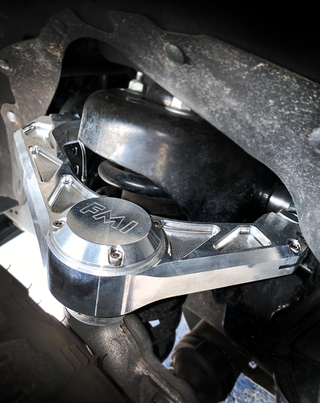 Billet upper control arm kit for 2015-2024 Ford F-150, designed for stock length suspension systems. Durable aluminum construction.