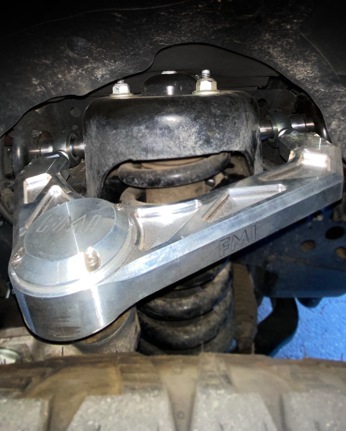 Billet upper control arm kit for 2015-2024 Ford F-150, showcasing stock length design and durable construction.