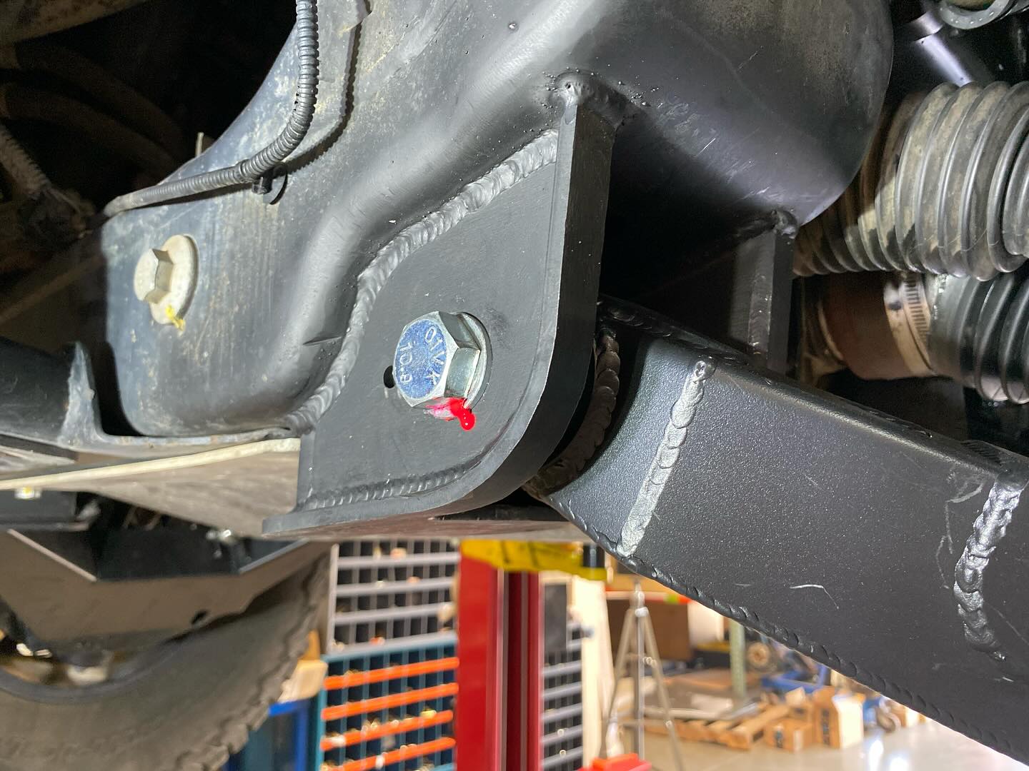 2017-2024 Raptor lower arm pocket replacement kit by Foutz Motorsports, showcasing durable construction and installation details.