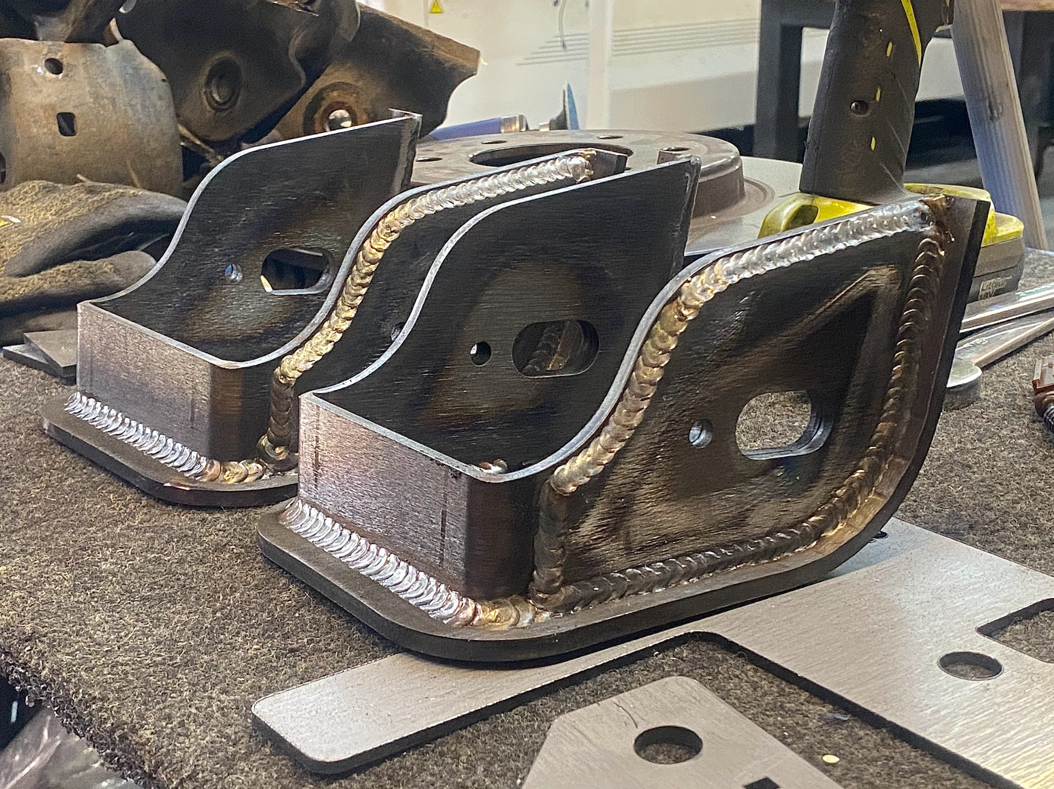 Lower arm pocket replacement kit for 2017-2024 Raptor by Foutz Motorsports, featuring durable welded construction.