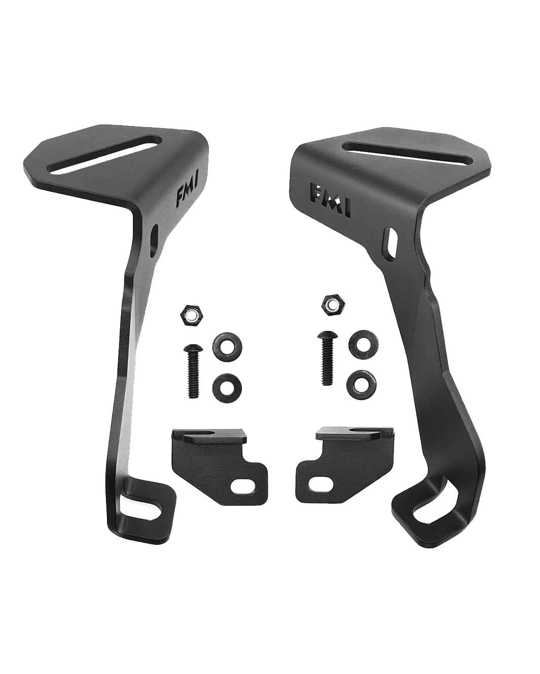Front A-Pillar light mount kit for 2017-2020 Gen 2 Raptor, includes brackets and hardware for installation.