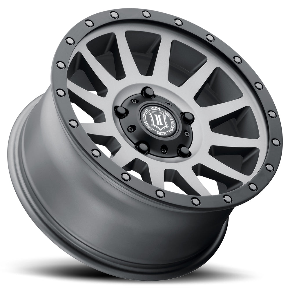 Compression 17 X 8.5 / 5 X 150 / 25MM / 5.75 Inch Back Space Titanium, ICON Alloys
