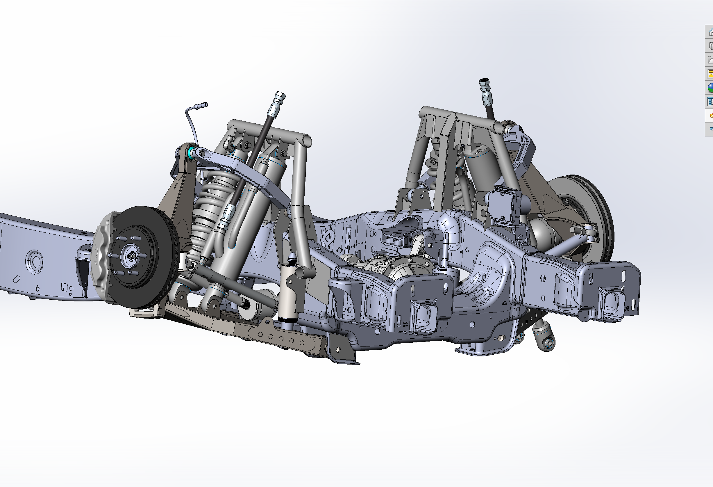 2017 Up Raptor Long Travel Front Suspension Kit Gen 2 showcasing advanced suspension components for enhanced off-road performance.