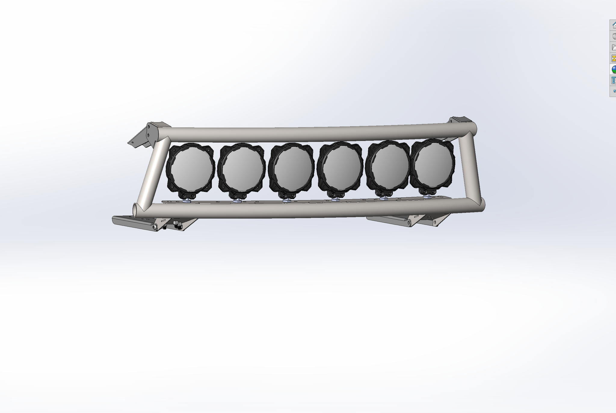 Front bumper light bar mount kit for 2017-2020 Ford Raptor, designed for race trucks with six light mounting options.