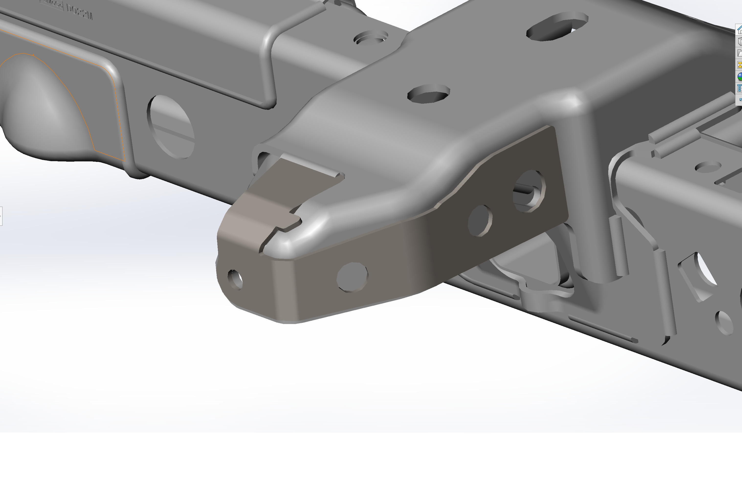 2017-2018 Raptor shock mount reinforcement kit for driver's side, designed for enhanced durability and performance.
