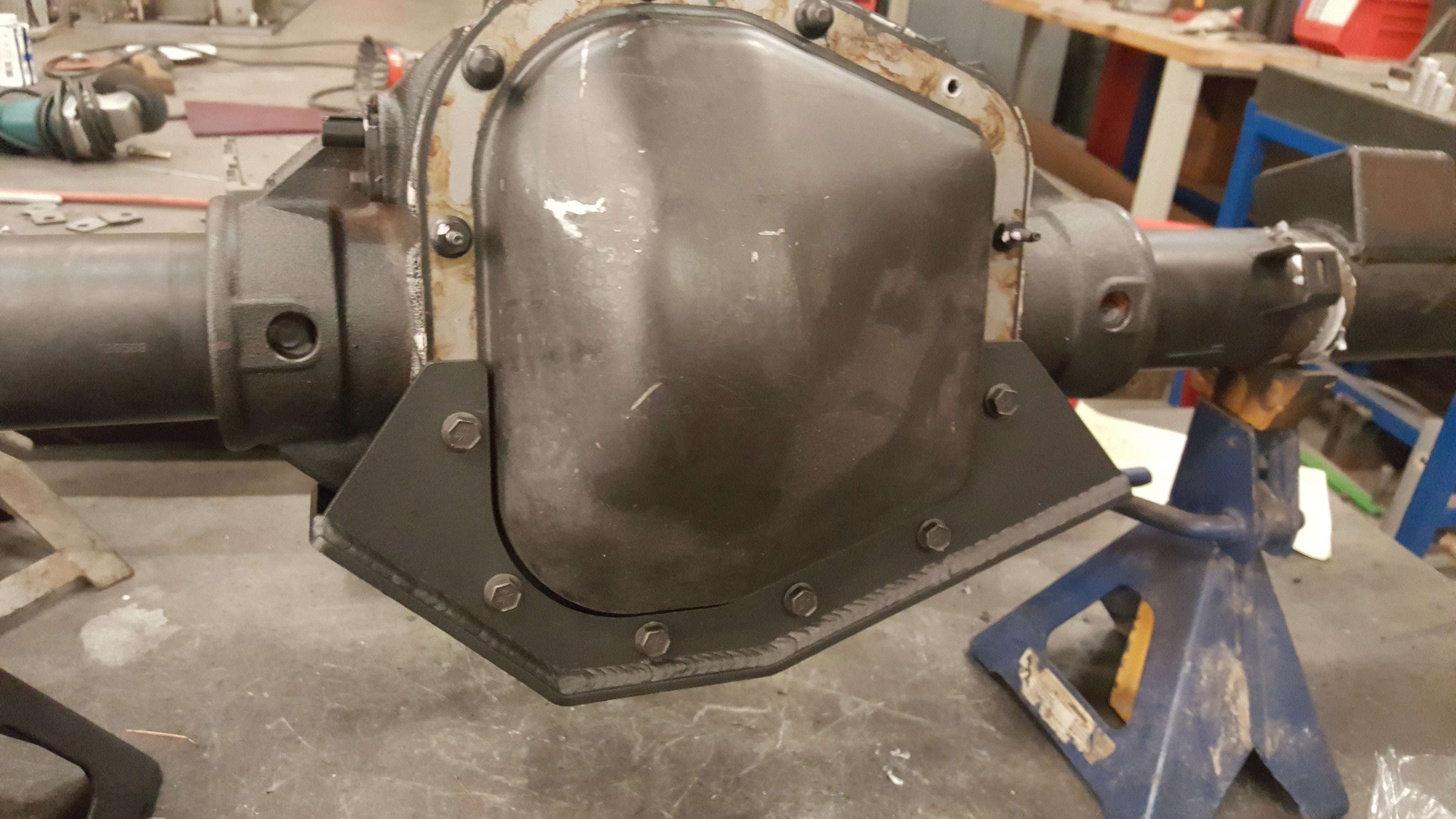 Rear differential skid plate kit for 2021 and newer RAM TRX, designed for offroad protection and durability.