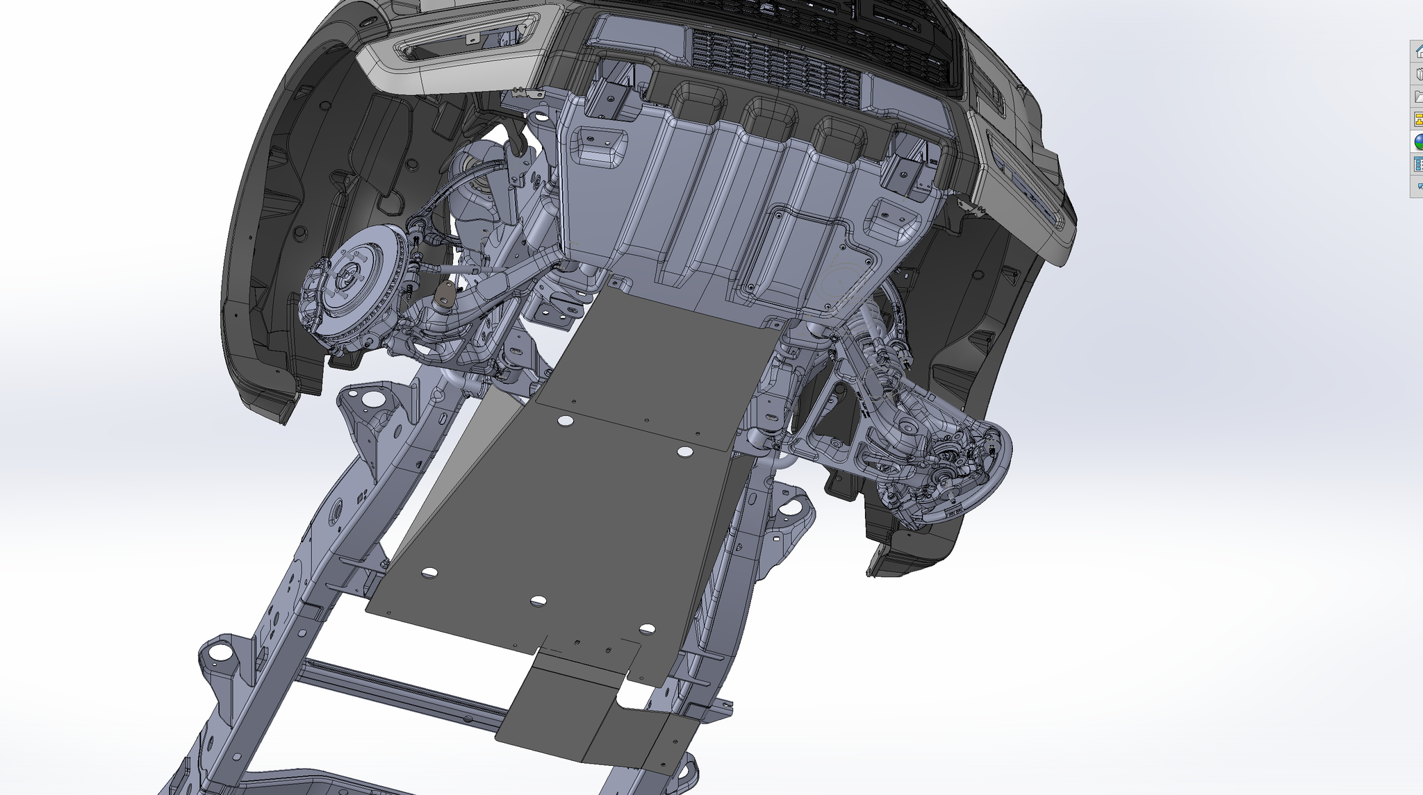 Skid plate kit for 2017-2024 Ford Raptor and Raptor-R, designed for undercarriage protection and off-road durability.