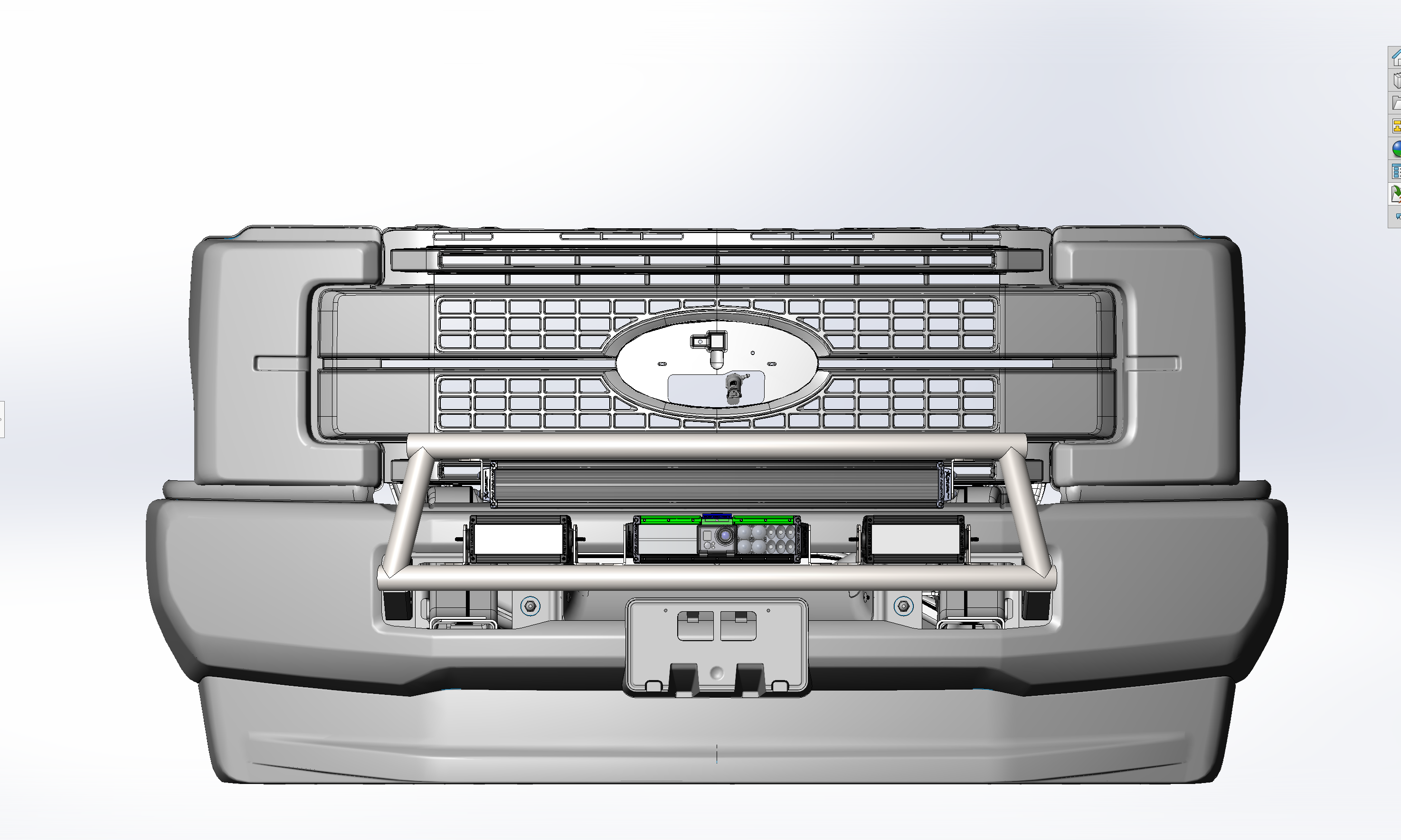 Light mount kit for 2017-2020 Ford Super Duty, designed for stock front bumper installation. Durable and functional design.