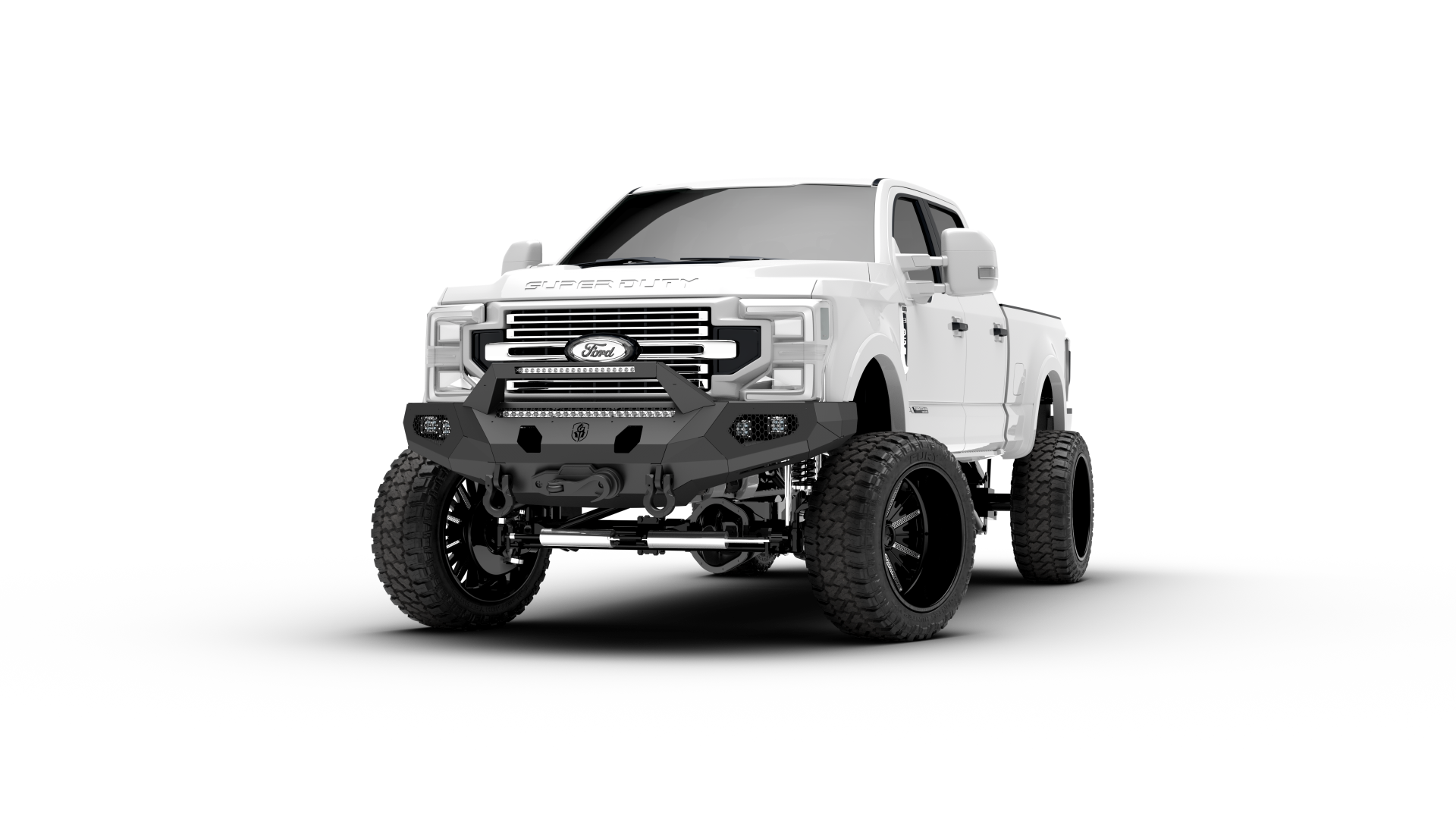 Evolution Front Winch Bumper Sheet Metal Pre-Runner Guard - Texture Black 2017-2022 Ford F-250 F-350