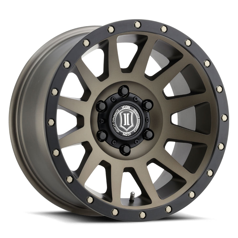 Compression 18 X 9 / 6 X 5.5 / 0 MM / 5 Inch Back Space Bronze, ICON Alloys