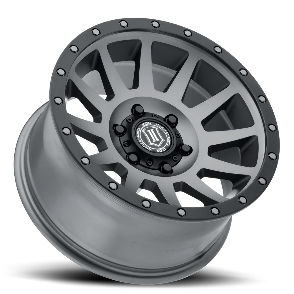 Compression 18 X 9 / 6 X 5.5 / 0 MM / 5 Inch Back Space Titanium, ICON Alloys