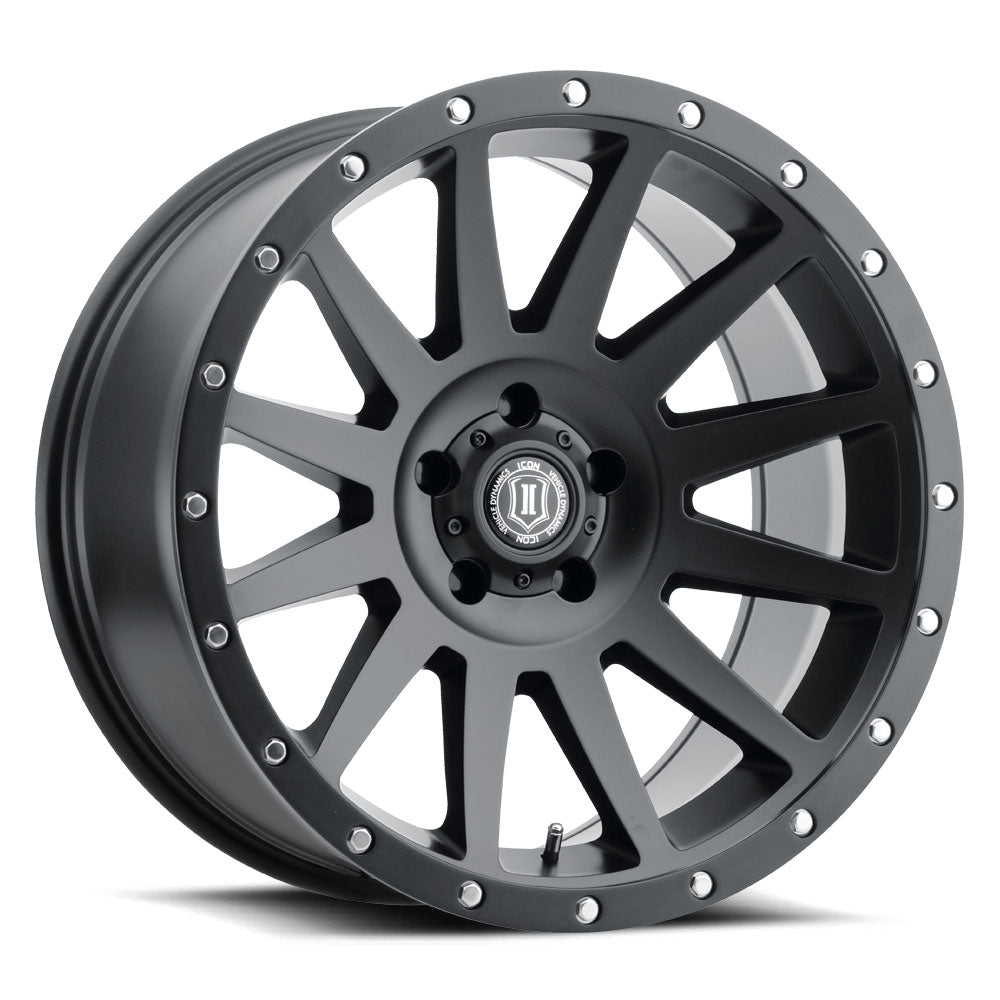 Compression 20 X 10 / 5 X 5 / -12MM / 5 Inch Back Space Satin Black, ICON Alloys