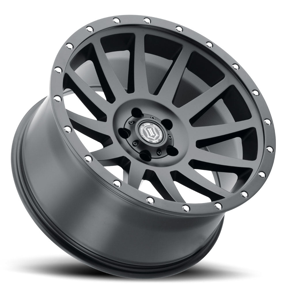 Compression 20 X 10 / 5 X 5 / -12MM / 5 Inch Back Space Satin Black, ICON Alloys